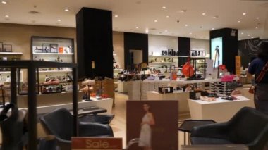 Jakarta City, Endonezya 'daki ünlü alışveriş merkezi, panoramik manzara, 4k 