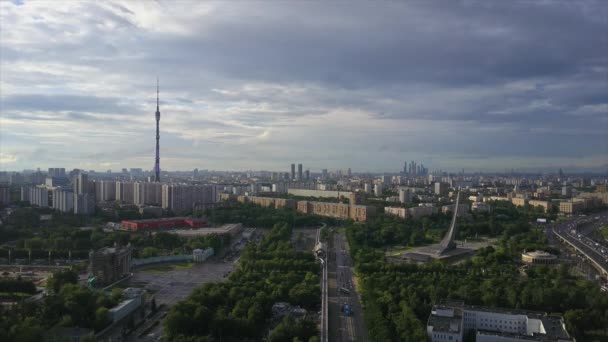 Jour Été Ensoleillé Moscou Célèbre Paysage Urbain Panoramique Russie — Video