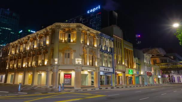 Tráfego Movimento Rua Singapura Arquitetura Fundo Time Lapse — Vídeo de Stock