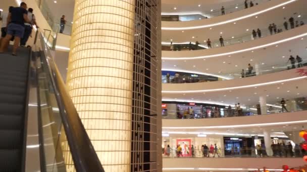 Intérieur Bondé Célèbre Centre Commercial Jakarta Panorama — Video