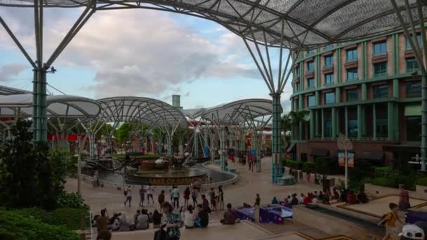Słynny Plac Wyspie Sentosa Singapur Time Lapse — Wideo stockowe