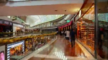 gündüz kuşağı Singapur şehir merkezi ünlü marina bay alışveriş merkezi iç zamanapse panorama 4k