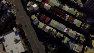 Taipei, Tayvan 'da şehir manzarası trafiği olan şehir manzarası manzarası.