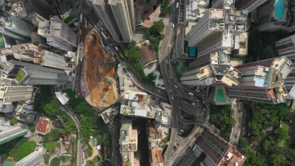 Daytime Aerial Panorama Hong Kong City — Stock Video