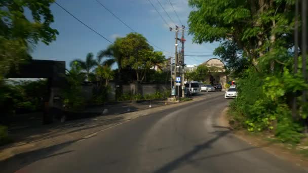 Sunny Day Bali Island Jimbaran District Scooter Road Trip Pov — Stock videók