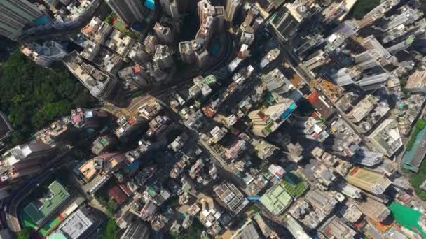 Дневная Воздушная Панорама Гонконга — стоковое видео