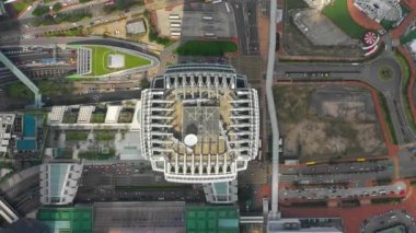 Hong Kong 'un gündüz hava manzarası, 4K 