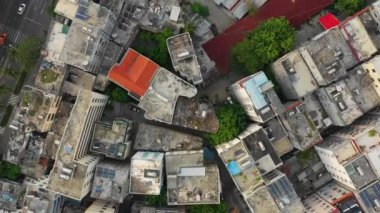 Sanya kasabasının havadan görünüşü, Hainan, Çin 4k 