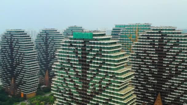 Ünlü Otel Kompleksi Hainan Çin Ile Sanya Şehir Manzarası — Stok video