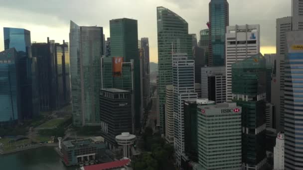 Panorama Aérien Sur Les Rues Singapour Jour — Video