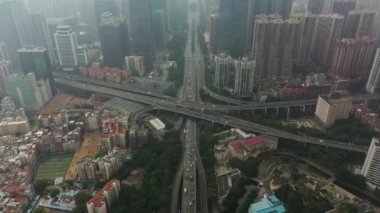 Guangzhou şehrinin hava manzarası, Çin 4K