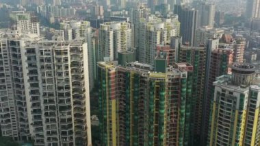 Guangzhou şehrinin hava manzarası, Çin 4K