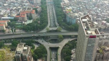 Guangzhou şehrinin hava manzarası, Çin 4K