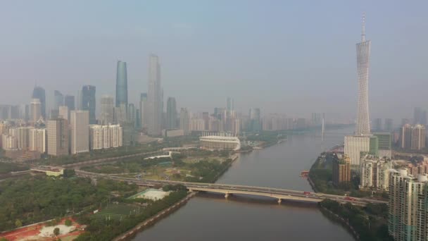Panorama Miasta Guangzhou Chiny — Wideo stockowe