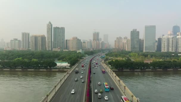 Panorama Aereo Della Città Guangzhou Cina — Video Stock