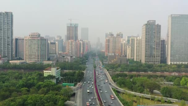 Panorama Aereo Della Città Guangzhou Cina — Video Stock