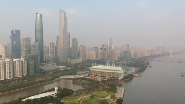 Panorama Aereo Della Città Guangzhou Cina — Video Stock
