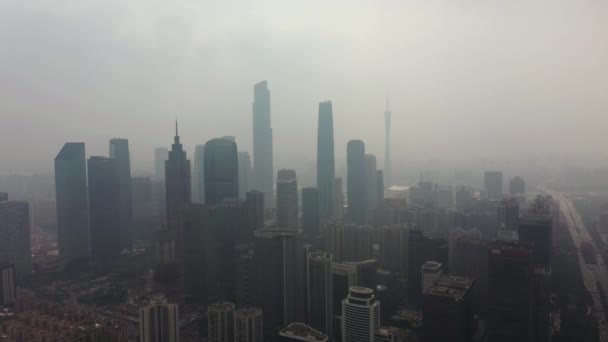 Εναέρια Πανόραμα Της Πόλης Guangzhou Κίνα — Αρχείο Βίντεο