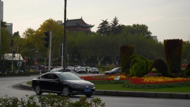 中国南京市交通大街坊慢行全景4K — 图库视频影像