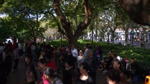 Hangzhou China Circa 2019 People Dancing City Park Daytime Hangzhou — 图库视频影像