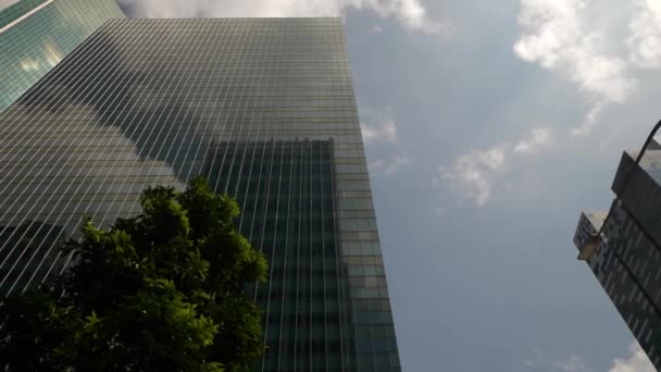 Day Time Singapore City Belvárosi Iroda Felhőkarcolók Elől Kilátás Lassított — Stock videók