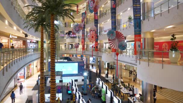 Famoso Centro Cidade Jacarta Shopping Center Segundo Andar Hall Interior — Vídeo de Stock