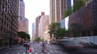 NEW YORK CITY - 20 EYLÜL, 2014: New York Şehri gündüz trafiği