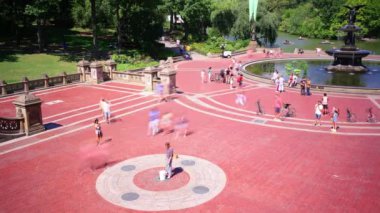 New York Central Park çeşme meydanı, 4k zaman aşımı