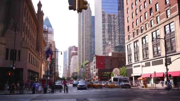 New York City Settembre 2014 Traffico Cittadino New York Giorno — Video Stock