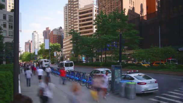 Nueva York City Septiembre 2014 Tráfico Urbano Nueva York Durante — Vídeos de Stock