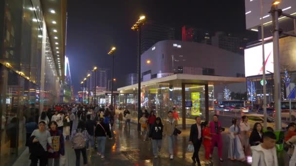 Changsha China Oktober 22Nd 2019 Nattetid Upplyst Changsha Stad Berömd — Stockvideo