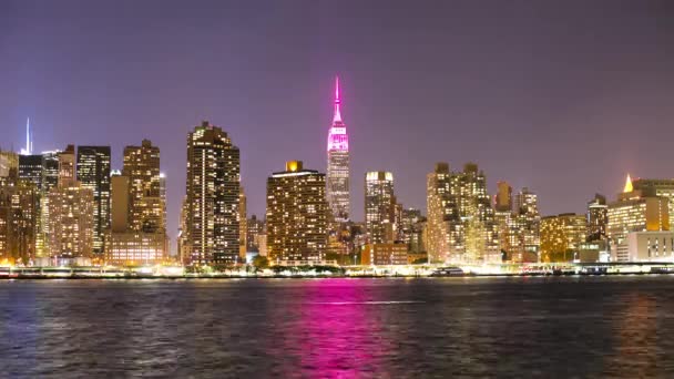 Vacker Utsikt Över Manhattan Timelapse Från New York — Stockvideo