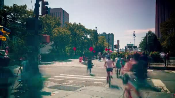 New York City 20Th September 2014 New York Straatverkeer Overdag — Stockvideo