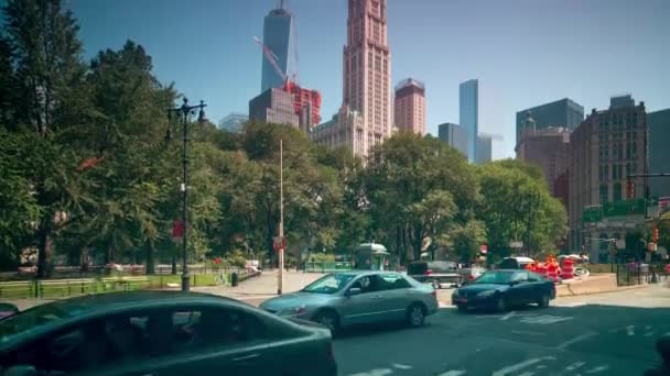 Nueva York City Septiembre 2014 Tráfico Urbano Nueva York Durante — Vídeos de Stock
