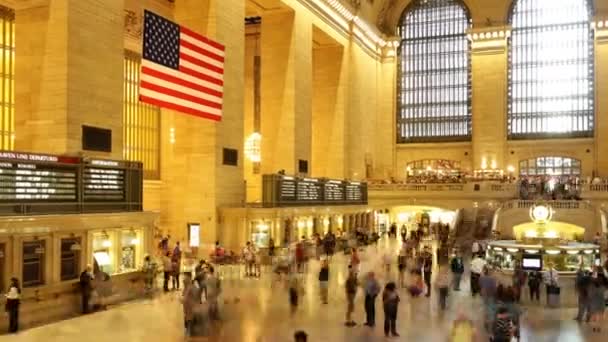 Grand Central Rush Tijd Timelapse Van New York — Stockvideo