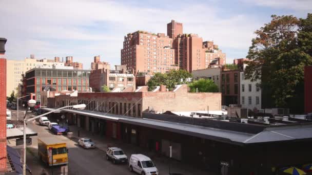 Manhattan sokak üzerinde yüksek görünümü — Stok video