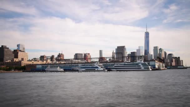 Downtown new york ferry dock — Stock Video