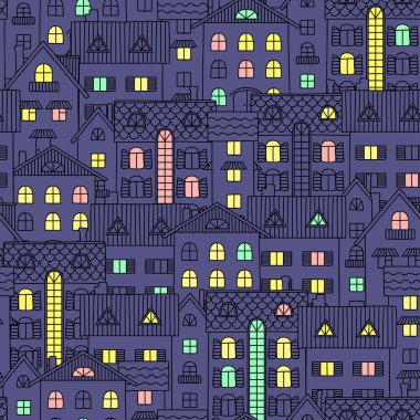 Renkli Windows ile gece arka plan