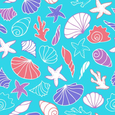 deniz kabuklarını seamless modeli.