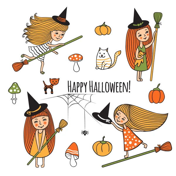 Vector conjunto de halloween — Vector de stock