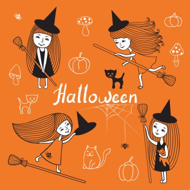 Cadılar Bayramı vektör kümesi