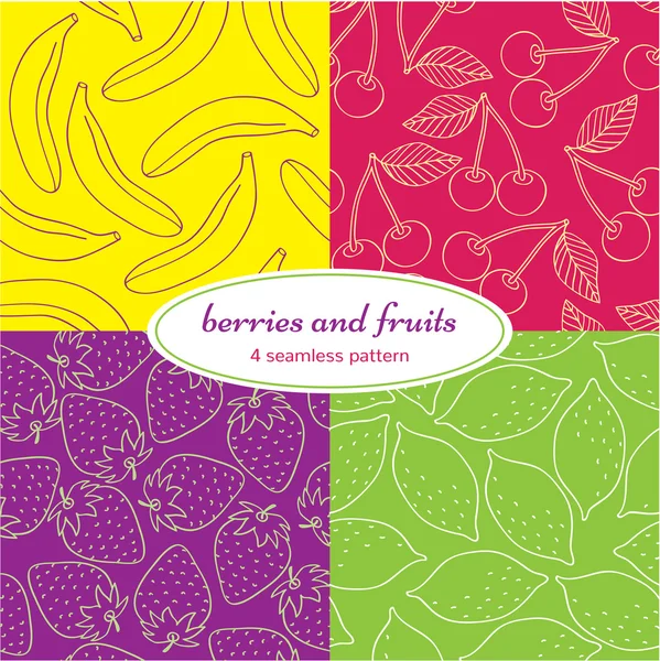 Meyveler ve meyve — Stok Vektör
