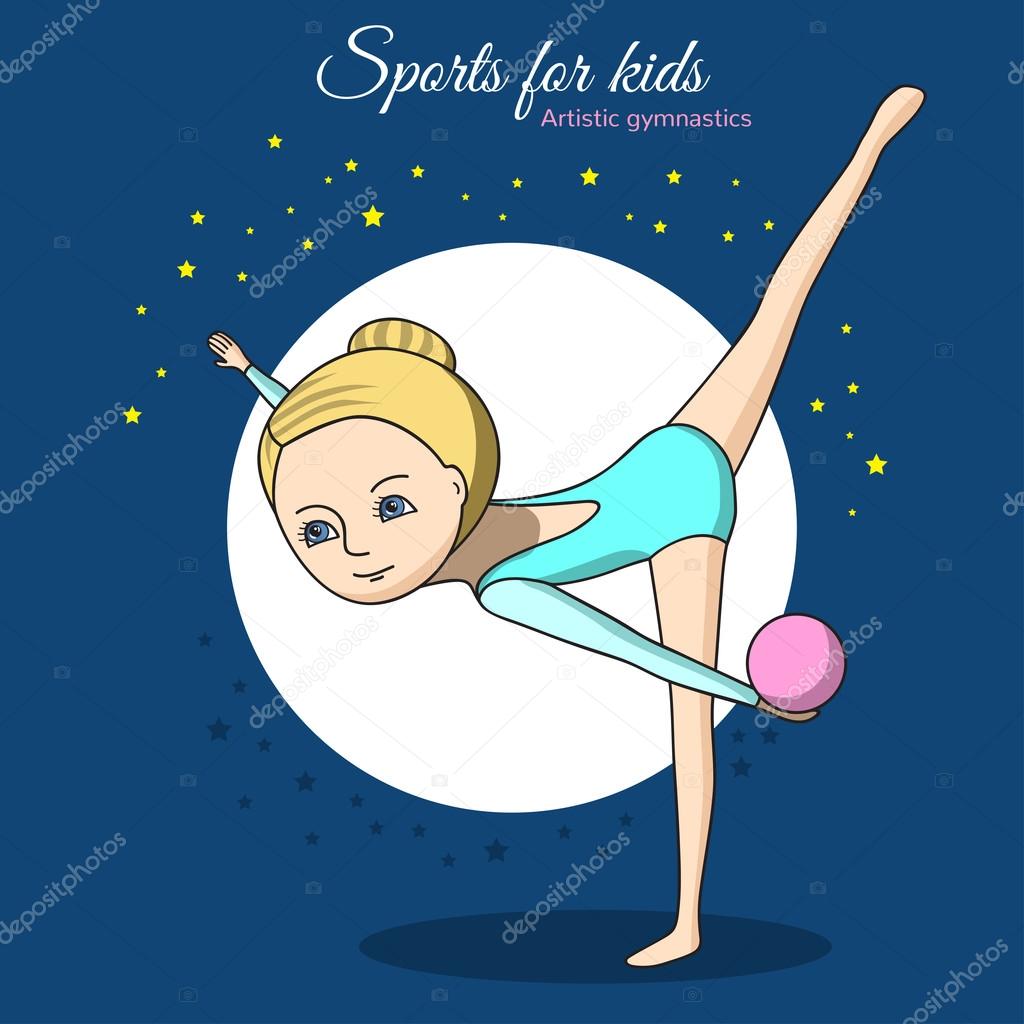 Sports for kids. Artistic gymnastics