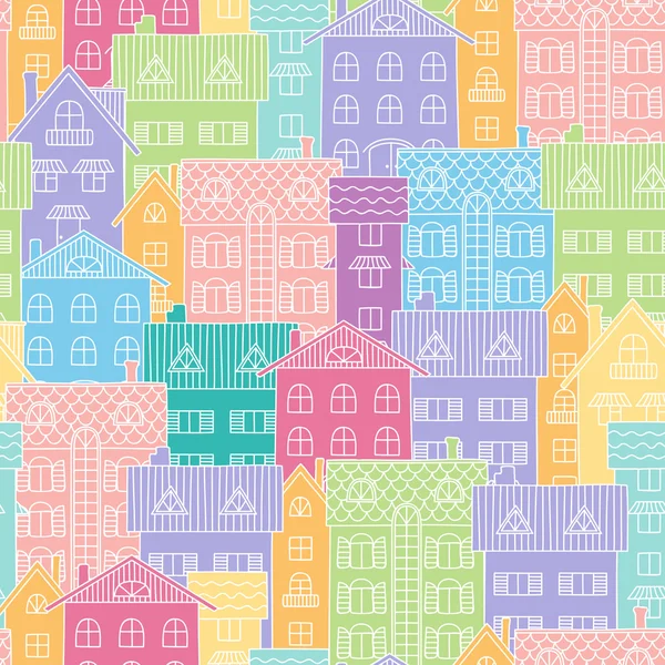 Fondo colorido de las casas — Vector de stock