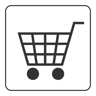 Alışveriş sepeti işareti ile çerçeve