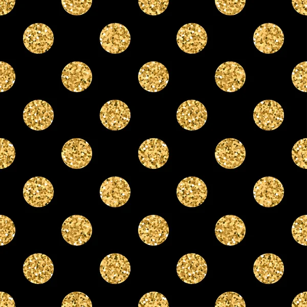 Polka dot BIG gold 1 black — Stockvector