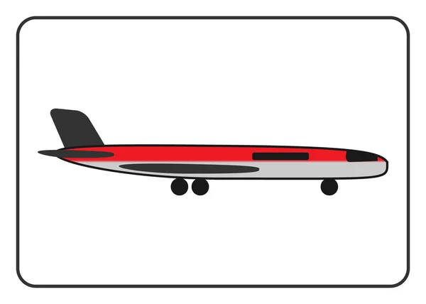 Flugzeug-Symbol im Rahmen — Stockvektor