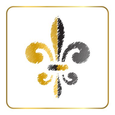 Altın fleur-de-lis heraldic amblemi 4