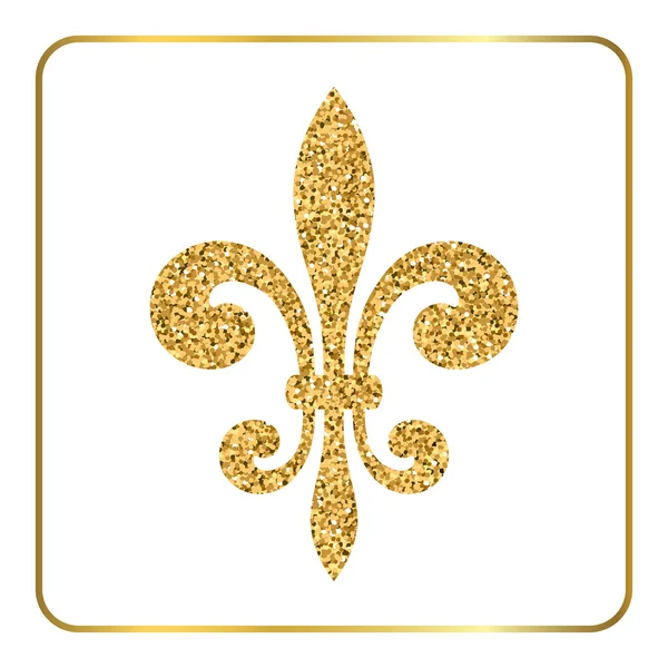 Goldenes fleur-de-lis Wappentier 3 — Stockvektor