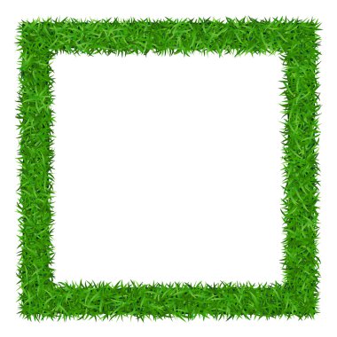 Kopyalama alanı 1 ile Yeşil çim Kare çerçeve